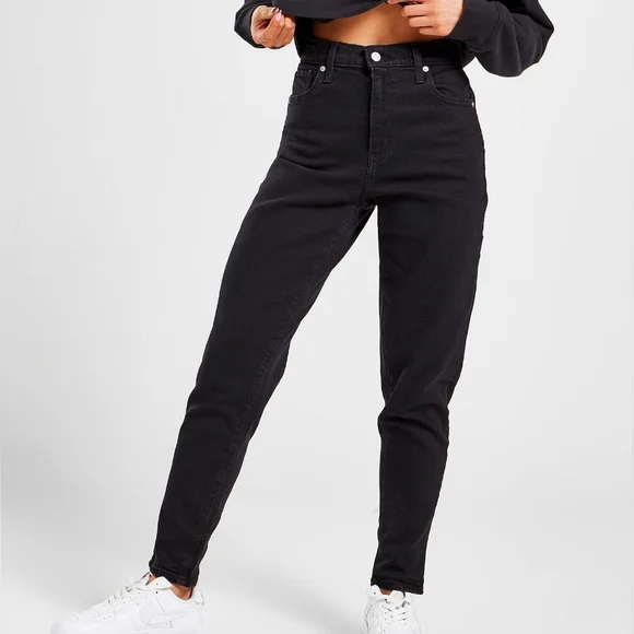 Levi's High Waisted Mom Jeans Flash Black Sz 26 Nwt - Picture 8 of 12